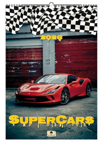 Kalendarz A3 VD.17 Super Cars Pan Kalendarzyk